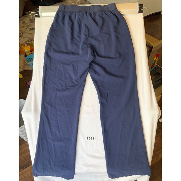 Jockey Women Scrub Pants size S Tall Full Length Straight Leg Elastic Waist Blue - Picture 11 of 11